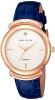 Anne Klein Women's AK/2358RGNV Diamond-Accented Rose Gold-Tone and Blue Croco-Grain Leather Strap Watch