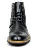 Bruno MARC BERGEN-03 Men's Formal Classic Cap Toe Lace Up Perforated Leather Lined Ankle Oxford Dress Boots
