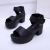 Hunputa Women Open Toe Peep Toe Platform High Heel Gladiator Sandals Chunky Shoes