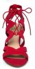 Lace Up Cutout Open Toe High Heel Sandal - Dress Wedding Shoe - Comfortable Pump - Divine by J Adams