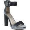 Fashion Thirsty Womens Block High Heel Sandals Velvet Ankle Strappy Buckle Platforms Size