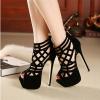 Fashion Week stunning 16CM super beautiful high-heeled sandals Thin Heels sexy Cut-Outs women shoes (7)