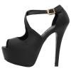 Allegra K Women Peep Toe Strappy Stiletto High Heel Platform Sandals