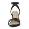 Allegra K Women Open Toe Block High Heels Ankle Strap Sandals
