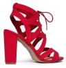 Lace Up Cutout Open Toe High Heel Sandal - Dress Wedding Shoe - Comfortable Pump - Divine by J Adams