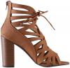 Delicious by Soda Women's Detour Cut Out Caged Peep Toe Chunky Stacked Heel Sandal