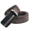Men's Leather Dress Ratchet Belt With Automatic Slide Buckle ( Brown,Black)