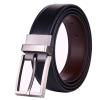 Beltox Fine Men's Dress Belt Leather Reversible 1.25" Wide Rotated Buckle Gift Box