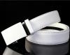 XHtang Men's Ratchet Belt White Plane Automatic Buckle 35mm Wide 1 3/8"