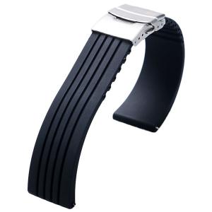 YISUYA 18mm Waterproof Silicone Rubber Watch Strap Band Deployment Buckle for Citizen LG G-watch Seiko