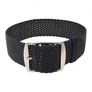 Wrist And Style Perlon Watch Strap – Black | 20mm