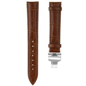 Adebena Calf Leather Watch Bands Strap Replacement Bamboo pattern Push Button Deployment Buckle