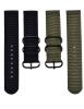 Mudder 2 Pieces 22mm Replacement Nylon Watchbands, Army Green and Black