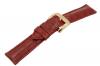 Crocodile Grain Padded Italian Calfskin Leather Watch Band With Brushed Rose Gold Buckle