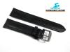 WATERPROOF 20 mm padded Black leather Replacement Watch Band Strap