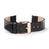 WRISTOLOGY 18mm Womens Black Genuine Leather Easy Change Strap Band
