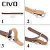 CIVO Synthetic Leather NATO Zulu Military Swiss G10 Watch Band Strap 18mm 20mm 22mm with Stainless Steel Buckle