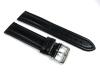 WATERPROOF 20 mm padded Black leather Replacement Watch Band Strap