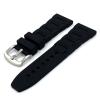 Generic 26mm Black Silicone Rubber Diver Watch Band Waterproof Sport Stainless Steel Buckle