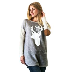 Hot Sale!Autumn Blouse,Canserin Women Fashion Deer Printed Long Sleeve Shirt Casual Autumn Loose T-Shirt Blouse Tops Size US 4-10