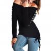 Franterd Women Lace Loose Long Sleeve Blouse Ladies Casual Tops T-Shirt