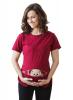 Women's Caucasian Peeking Baby Maternity T-Shirt Cute Funny Pregnancy Tee
