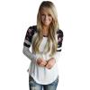 Women Floral Splice Shirt, Misaky Long Sleeve Round Neck Pullover Blouse