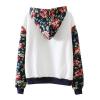 Cute Hoodies Sweater Pullover Warm Fleece Lined Flowers Sleeve