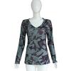 Women Clothes,Neartime Long Sleeve V-neck Camouflage Slim Casual T-shirt Garment (M)