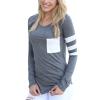 Comemall Girl Workout Jogging T-Shirt Fitted Long Sleeve Tops