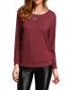 Haola Women's Long Sleeve Tops Round Neck Casual Teen Girls Tees Loose T Shirts