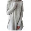 Franterd Women's Fall Winter Oversized Knitted Crewneck Casual Pullovers Sweater