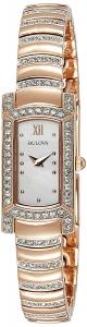 Bulova Women's 'Crystal' Quartz Stainless Steel Casual Watch, Color:Rose Gold-Toned (Model: 98L205)