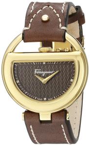 Salvatore Ferragamo Women's FG5060014 Gold Ion-Plated Stainless Steel Watch with Diamond Markers