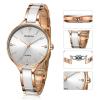 MAMONA Women's Quartz Watch Gift Set Crystal Accented Ceramic and Stainless Steel Rose-Gold L3877RGGT