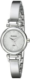 Armitron Women's 75/5269MPSV Swarovski Crystal Accented Silver-Tone Bangle Watch