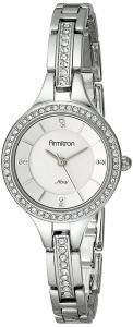 Armitron Women's 75/5237SVSV Swarovski Crystal Accented Silver-Tone Bracelet Watch