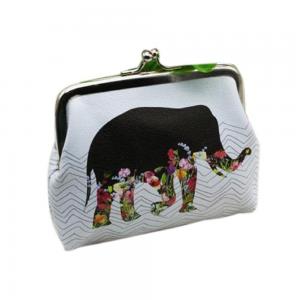 Womens Wallet, FTXJ Stylish Mini Cute Elephant Card Holder Coin Purse Clutch Handbag
