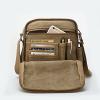 Urmiss Canvas Small Messenger Bag Casual Shoulder Bag Travel Organizer Bag Multi-pocket Purse Handbag Crossbody Bags