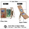 iPhone 7 Plus (2016) 5.5" Wallet Case - TYoung Advanced PU Leather Magnetic Flip Cover Detachable Cover,Multifunctional Handbag Mini Shoulder Bag Zipper Wallet Buckle Purse with 12 Card Slots - Gold