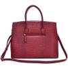 Dasein Faux Leather Padlock Structured Briefcase Satchel Handbag, Tablet, iPad Bag, Shoulder Bag