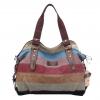 Koolertron Fashion Vintage Women's Shoulder Color block Bag Canvas Tote Messenger Lady's Handbag Purse