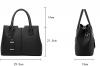 Covelin Women's Top-handle Cross Body Handbag Middle Size Purse Durable Leather Tote Bag