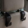 Car Storage Hooks Back Seat Headrest Hooks – Coat Purse Handbag Grocery Bag Holder (Set of 4) Mayco Bell (Black)