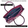 Dasein Faux Leather Padlock Structured Briefcase Satchel Handbag, Tablet, iPad Bag, Shoulder Bag