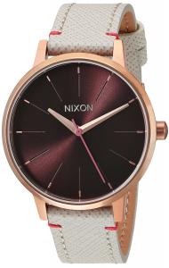 Nixon Women's 'Kensington Leather' Quartz Stainless Steel Casual Watch, Color:Champagne (Model: A1081890-00)