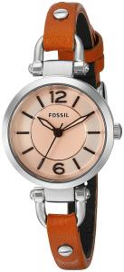 Fossil Women's Quartz Stainless Steel and Leather Automatic Watch, Color:Brown (Model: ES4025)