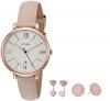 Fossil Jacqueline 3-Hand Leather Watch Set