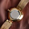 YISUYA Women’s Heart Shape Bling Rhinestone Quartz Analog Wrist Watch Golden Crystal Bracelet Watches with Gift Box