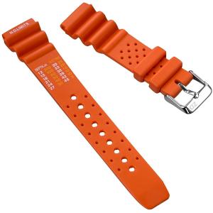 Dive Watch Band by ZULUDIVER, NDL Type for Citizen, Orange, 22mm